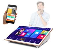 PPLDABNK 19-inch All-in-one Smart Karaoke Machine, Amplifier Function, WiFi And Applications, More Than 20 Languages, Suitable for Home Gatherings, Singing, Movies, Games, 500G-8TB,1T,White