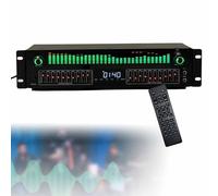 PPLDABNK 31-band Stereo Equalizer, Dual 10-band Independent Tuning, 4-way Lotus Audio Output And Noise Reduction, Supports Remote Control And 12 Modes for Live Performances,Black