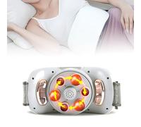PPLDABNK Abdominal Massager with Heated - 15mm Kneading Head, 3 Strength Levels, Forward/Reverse Kneading, 10 Minute Timer - for Menstrual Cramp Relief and Muscle Relaxation,White