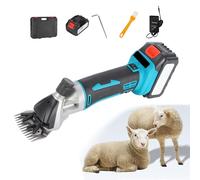 PPLDABNK Cordless Electric Sheep Shears, Professional Animal Shears-with 6 Speed Adjustments and 1 Tool Box, 2800RPM Suitable for Sheep, Goats, Alpacas, Thick-haired Livestock,13 Teeth