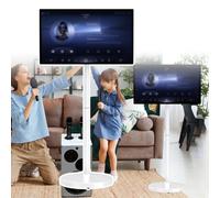 PPLDABNK Movable Touchscreen With Silent Casters - Wireless Screen Projection, 20° Tilt, 18cm Height Adjustment, 8+128GB, 13MP Camera, Massive App Downloads | For Binge-Watching, Fitness & Cooking