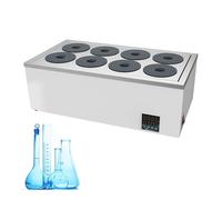 PPLDABNK Scientific-grade Constant Temperature Water Bath, Laboratory Heater, 0.01℃ Accuracy, Stainless Steel Inner Liner, Digital Display, with Protective Lid, for Laboratory Use.,WB100-8F