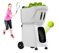 PPLDABNK Tennis Practice Device - 4-6H Battery Life, 26m Max Serving Distance, 100+ Ball Capacity, 100W Capacity, 20 Landing Points, Topspin & Backspin Oscillation | For Beginners To Professionals