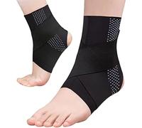 PPLDABNK Ultra-thin Breathable Compressed Ankle Support, Elastic Ankle Stabilizer with Adjustable Shoulder Straps, Ankle Wraps The Stable Ligament for Spraining Ankle And Heel Protective Cover,L
