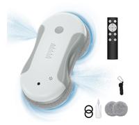 PPLDABNK Window Cleaning Robot, 6500Pa Strong Suction And Four-way Spray, Automatic Path Planning, with Remote Control And Safety Rope for High-rise Glass And Ceramic Tile.,White