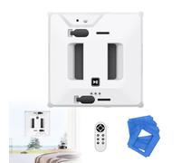 PPLDABNK Window Cleaning Robot Equipped with Dual Water Jet Dual Tanks And 3000Pa Strong Suction, Automatic Edge Detection, Including Remote Control And Dedicated Safety Rope,White