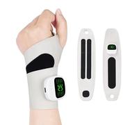 PPLDABNK Wrist Support Bracket with Soothing Pulse - 360° Wrapping, USB Charging, 30-speed Strength, 8 Modes - Adjustable Length for Daily And Exercise, Universal Left/right Hand,White