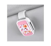 PPLKHS Auto Eyeglasses Storage Universal Car Multifunctional Sun Visor Creative Glasses Case(White Fortune Cat)