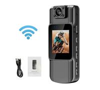 PPLOPPO 4K Mini Camera Bodycam Sports Camera Outdoor Law Enforcement Recorder Wifi Hotspot Night Vision Cam for Work, Travel(Without TF Card)