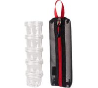 Ppmter 5 Pcs Camping Seasoning Box with Storage Bag Portable Spice Bottle Set Multifunctional Picnic Seasoning Box