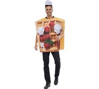 Ppmter Adult Waffles Costume Funny Food Outfits Halloween Cosplay Fancy Dress Carnival Party Costume Unisex