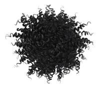 Ppmter Afro Curly Wave Hair Ponytail Short Kinky Curly Wavy Wrap Synthetic Hair Bun Chignon Puff Ponytail Hair Pieces Hair Extensions Wig for Women