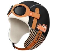 Ppmter Cute Pilot Aviator Hat for Kids Winter Warm Hat Vintage Winter Earmuffs Cap with Goggles for Toddlers