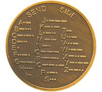 Ppmter Morse Code Coin Explore The Learn in Entertainment of Encryption Language and Games Pocket Token Chips Morse Code Challenge Coin