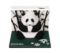 PPNXCT Panda Calendar,2025 3d Calendar,Artsy Pads,Unique Creative Gift,3d Memo Pad,Desktop Calendar,High Aesthetic Fun Tearable Paper Sculpture Model,3d Sticky Notes Perfect For Home Office Decor