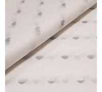 PPO 10 Sheets Silver Heart Printed Tissue Paper - 500 x 750mm - Acid Free MG Gift Wrap Wrapping Paper Sheets for Art Craft Decorative