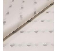 PPO 5 Sheets Silver Heart Printed Tissue Paper - 500 x 750mm - Acid Free MG Gift Wrap Wrapping Paper Sheets for Art Craft Decorative