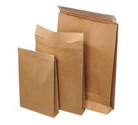 PPO - Pack of 250 - Kraft Paper Mailing Bags - 250 x 353 x 50mm - Strong Eco Friendly Recyclable Renewable Self-Adhesive Sack