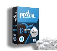 PPong Ping Pong Balls Table Tennis Balls - 3-Star Performance and Accuracy - 40+ Pro Abs - (Pack of 12 and 24) - Ideal for Indoor and Outdoor Table Tennis