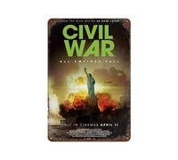 PPOXXFFE Civil War Movie PosterWall Decor Art Metal Tin Poster Modern Bar Decorations30x20cm