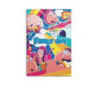 PPOXXFFE Family Guy Cartoon Characters Poster Poster Decorative Painting Canvas Wall Posters And Art Picture Print Modern Family Bedroom Decor Posters 08x12inch(20x30cm)