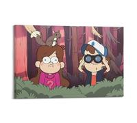 PPOXXFFE Gravity Falls Poster Poster Decorative Painting Canvas Wall Posters And Art Picture Print Modern Family Bedroom Decor Posters 24x36inch(60x90cm)