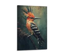 PPOXXFFE Hoopoe Bird on A Branch Poster Poster Decorative Painting Canvas Wall Posters And Art Picture Print Modern Family Bedroom Decor Posters 16x24inch(40x60cm)