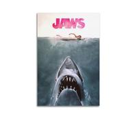 PPOXXFFE Jaws Movie Poster Poster Decorative Painting Canvas Wall Posters And Art Picture Print Modern Family Bedroom Decor Posters 20x30inch(50x75cm)