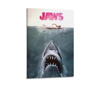 PPOXXFFE Jaws Movie Poster Poster Decorative Painting Canvas Wall Posters And Art Picture Print Modern Family Bedroom Decor Posters 20x30inch(50x75cm)