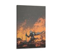 PPOXXFFE Knights of The Ruins Poster Poster Decorative Painting Canvas Wall Posters And Art Picture Print Modern Family Bedroom Decor Posters 08x12inch(20x30cm)