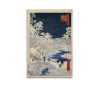 PPOXXFFE Meguro's Drum Bridge And Sunset Hill Japanese Art Poster Poster Decorative Painting Canvas Wall Posters And Art Picture Print Modern Family Bedroom Decor Posters 24x36inch(60x90cm)