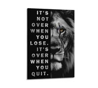 PPOXXFFE Motivational Lion Poster Poster Decorative Painting Canvas Wall Posters And Art Picture Print Modern Family Bedroom Decor Posters 20x30inch(50x75cm)