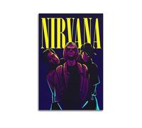 PPOXXFFE Nirvana Neon Poster Poster Decorative Painting Canvas Wall Posters And Art Picture Print Modern Family Bedroom Decor Posters 08x12inch(20x30cm)
