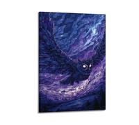 PPOXXFFE Owl Flying Under The Starry Sky Poster Poster Decorative Painting Canvas Wall Posters And Art Picture Print Modern Family Bedroom Decor Posters 12x18inch(30x45cm)
