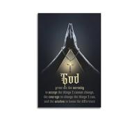 PPOXXFFE Serenity Prayer Poster Poster Decorative Painting Canvas Wall Posters And Art Picture Print Modern Family Bedroom Decor Posters 16x24inch(40x60cm)