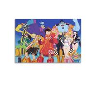PPOXXFFE Straw Hat Gang Egghead Party Style Poster Poster Decorative Painting Canvas Wall Posters And Art Picture Print Modern Family Bedroom Decor Posters 08x12inch(20x30cm)