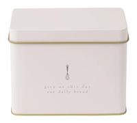 PPP Recipe Tin in Cream | Classic and Neutral | Includes 25 Blank Recipe Cards | Gold Metallic Interior | w/Whisk Design Printed | Made from Heavy Steel | Decorative Recipe Box Holder