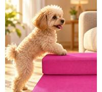 PPPHTUO Foldable Pet Stair with Washable Cover Soft Foldable Foam Pet Stairs Balanced Dog Stair Cover for Sofa Access, M