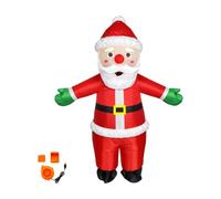 PPPHTUO Inflatable Santa Costume for Adult Christmas Body Suit with Power Supply Funny Holiday Character Outfit with Hat and Beard Suitable for Festive Celebration and Entertainment