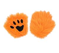 PPPHTUO One Feline Style Paw Glove with Open Fingertips and Cozy Fleece Cuff for Costume Events Themed Parties Halloween Outfits and Casual Warmth