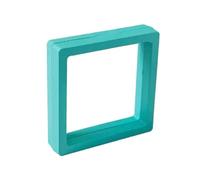 PPQIRU 10pcs Multicolor Jewelry Display Box 3D Floating Picture Frame Shadow Ring Pendant Holder Protect Stone For Jewelry(Green,9x9x2cm)
