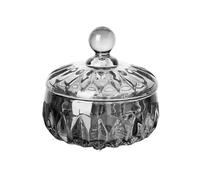 PPQIRU Creative Candy Jar Crystal Glass Candy Boxs Household Transparent Sugar Jar Snack Storage Bottels With Lid For Food Storage(Coffee,13.8 * 14cm)