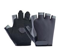 PPQIRU Gym Gloves Breathable Half Finger Gym Dumbbells Gloves Men Women Bodybuilding Exercise Sports Gloves For Cycling Bicycle Anti Slip(Gray,S)