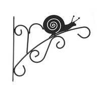 PPQIRU Hanging Basket Brackets 2 Pcs 11.8inch Curved Plant Hanger Heavy Duty Black Iron Bracket for Bird Feeder Lanterns for Flower Baskets Wind Chimes(Black C)