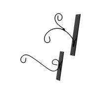PPQIRU Hanging Basket Brackets 2 Pcs Wall Bracket Iron Plant Hanger Indoor Outdoor Decorative Garden Hook Hanging for Flower Baskets Yard
