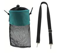 PPQIRU Hanging Grid Clothespin Storage Bag Outdoor Drawstring Organization Household Supplies for Storing Clothes Peg(Purple)