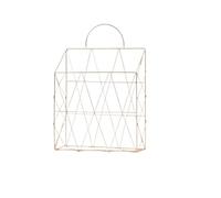 PPQIRU Iron Desktop Organizer Rack Newspaper Holder File Bookshelf Wall Mounted/Handheld Magazine For Magazine(Gold)