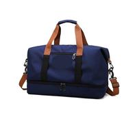 PPQIRU Portable Luggage Bag 2pcs Travel Bags For Women Large Capacity Sports Shoulder Handbags Weekend Female Messenger Tote Dry And Wet(Blue)