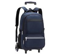 PPQIRU School Bag with Wheels Schoolbag with Wheels Wheeled Bookbag for Primary Middle School Boys Rolling School-Backpack School Trolley Bag Rolling Luggage(Blue 6 Wheels)