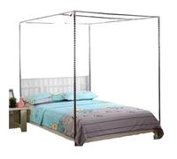 PPQIRU Stainless Steel Bed Canopy Frame Mosquito Net Frame Stainless Steel Bed Canopy Bracket for 4 Corner Easy Install Netting Fan Bar Support NO(1.5x2.0m)